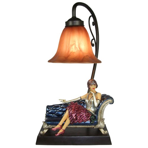 Lady On Couch Table Lamp